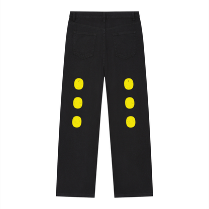 BLACK "ELLIPSES" JEANS