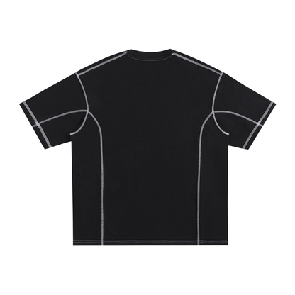 Denim Boro Stitched Logo Tee